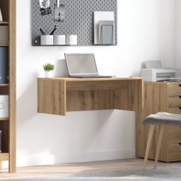 vidaXL Wandbureau Artisan Eiken Bewerkt hout 80 x 45 x 30 cm
