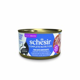 6 x 85g Schesir Complete Nutrition in Bouillon Tonijn met Ansjovis natvoer voor katten