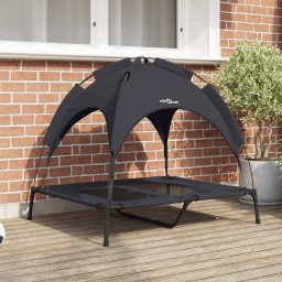 vidaXL Hondenbed Zwart 92 x 77 x 82,5 cm Staal