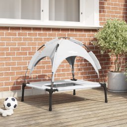 vidaXL Hondenbed Zilvergrijs 76 x 62 x 70,5 cm Staal