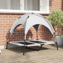 vidaXL Hondenbed Zilvergrijs 92 x 77 x 82,5 cm Staal