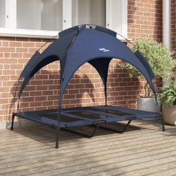 vidaXL Hondenbed Marineblauw 122 x 93 x 106,5 cm Staal