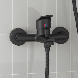 vidaXL Douchemengkraan Zwart G 1 / 2 inch
