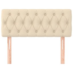 vidaXL Hoofdbord 100x7x78/88 cm stof crèmekleurig
