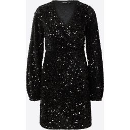 PIECES - Maat S - PCKAM LS WRAP DRESS Dames Jurk