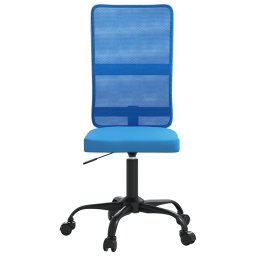 vidaXL Kantoorstoel verstelbare hoogte mesh stof blauw