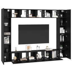 vidaXL Tv-meubelset 10 st 30,5 x 30 x 90 cm Zwart Eiken