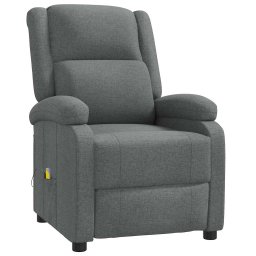 vidaXL Massagestoel stof donkergrijs