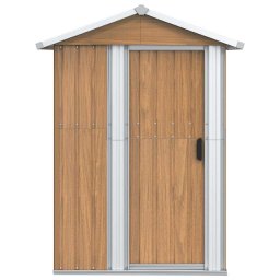 vidaXL Tuinhuis Bruin 126x97,5x177 cm Gegalvaniseerd Staal