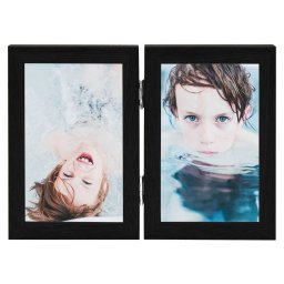 vidaXL Fotolijst tweeluik 2x(21x29,7 cm) zwart