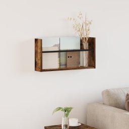 vidaXL Tijdschrift Rek Gerookt eiken 60 x 12 x 30 cm Bewerkt hout