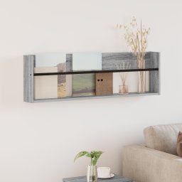 vidaXL Tijdschrift Rek Grijs Sonoma 100 x 12 x 30 cm Bewerkt hout