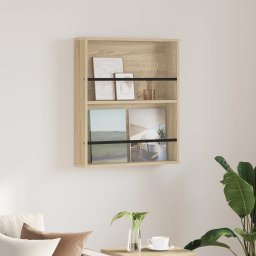 vidaXL Tijdschrift Rek Sonoma Eiken 60 x 12 x 70 cm Bewerkt hout