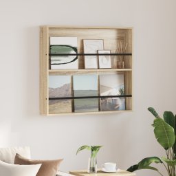 vidaXL Tijdschrift Rek Sonoma Eiken 80 x 12 x 70 cm Bewerkt hout