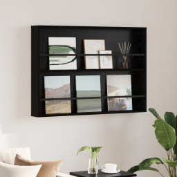 vidaXL Tijdschrift Rek Zwart Eiken 100 x 12 x 70 cm Bewerkt hout