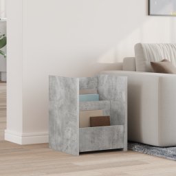 vidaXL Tijdschrift Rek Concerte Grijs 35 x 35 x 45 cm Bewerkt hout