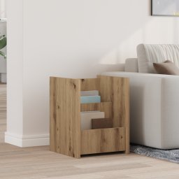 vidaXL Tijdschrift Rek Artisan Eiken 35 x 35 x 45 cm Bewerkt hout