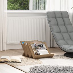 vidaXL Tijdschrift Rek Artisan Eiken 53 x 40 x 28,5 cm Bewerkt hout