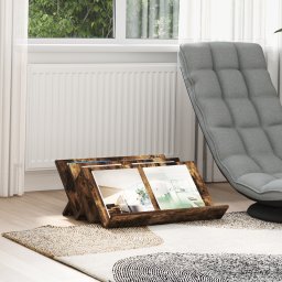 vidaXL Tijdschrift Rek Gerookt eiken 65 x 53 x 28,5 cm Bewerkt hout