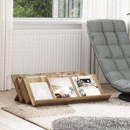 vidaXL Tijdschrift Rek Artisan Eiken 90 x 53 x 28,5 cm Bewerkt hout