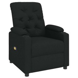 vidaXL Massagestoel stof zwart