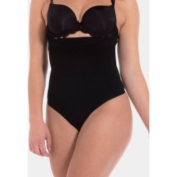 MAGIC Bodyfashion - Maat M - High Waist Comfort Thong Dames Corrigerend ondergoed Zwart