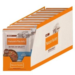 Nature's Variety Bites in Saus 22 x 85 g Kattenvoer - met kabeljauw