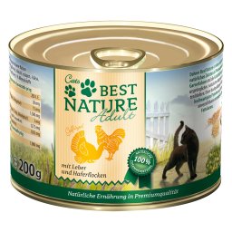 6x 200g Best Nature Cat Adult Gevogelte & Lever natvoer voor katten