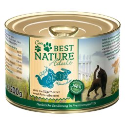 6x 200g Best Nature Cat Adult Gevogelte & Konijn natvoer voor katten