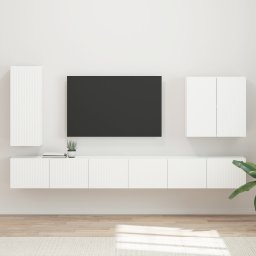 vidaXL TV Wandkast Set 6 st Wit