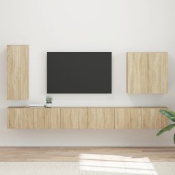 vidaXL TV Wandkast Set 6 st Sonoma Eiken