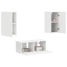 vidaXL Tv-meubelset 2 st 78,5 x 31 x 30 cm Wit