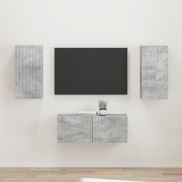vidaXL Tv-meubelset 2 st Beton Grijs Bewerkt hout