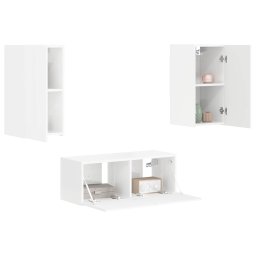 vidaXL Tv-meubelset 2 st 78,5 x 31 x 30 cm Hoogglans wit