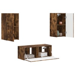vidaXL Tv-meubelset 2 st 78,5 x 31 x 30 cm Gerookt eiken