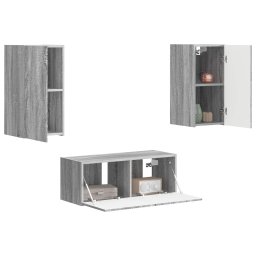 vidaXL Tv-meubelset 2 st 78,5 x 31 x 30 cm Grijs Sonoma