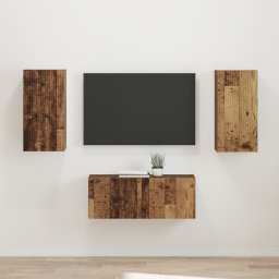 vidaXL Tv-meubelset 2 st Oudhout Bewerkt hout