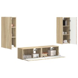 vidaXL Tv-meubelset 2 st 30 x 31 x 80 cm Sonoma Eiken