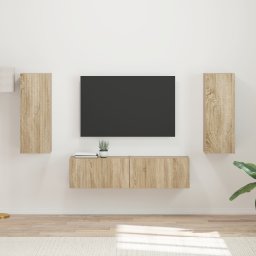 vidaXL Tv-meubelset 2 st Sonoma Eiken Bewerkt hout