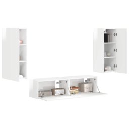 vidaXL Tv-meubelset 2 st 30 x 31 x 80 cm Hoogglans wit