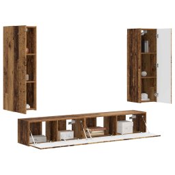 vidaXL Tv-meubelset 3 st 30 x 31 x 100 cm Oudhout