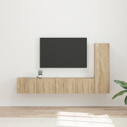 vidaXL Tv-meubelset 3 st Sonoma Eiken Bewerkt hout