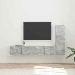 vidaXL Tv-meubelset 3 st Beton Grijs Bewerkt hout