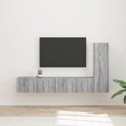 vidaXL Tv-meubelset 3 st Grijs Sonoma Bewerkt hout