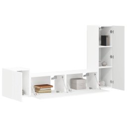 vidaXL Tv-meubelset 4 st 30 x 31 x 100 cm Wit