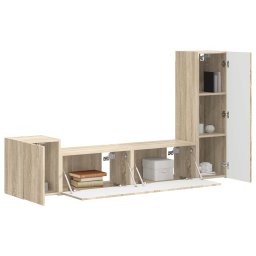 vidaXL Tv-meubelset 4 st 30 x 31 x 100 cm Sonoma Eiken