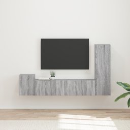 vidaXL Tv-meubelset 4 st Grijs Sonoma Bewerkt hout