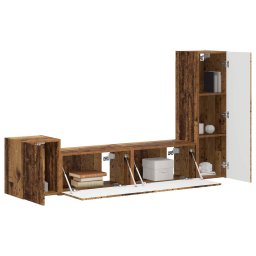 vidaXL Tv-meubelset 4 st 30 x 31 x 100 cm Oudhout
