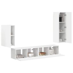 vidaXL Tv-meubelset 4 st 31 x 30 x 100 cm Wit