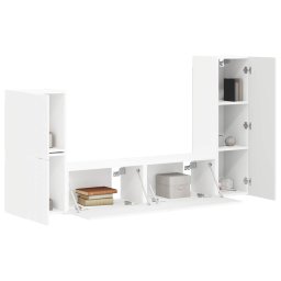 vidaXL Tv-meubelset 4 st 30 x 31 x 100 cm Wit
